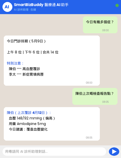 醫療通系統介面